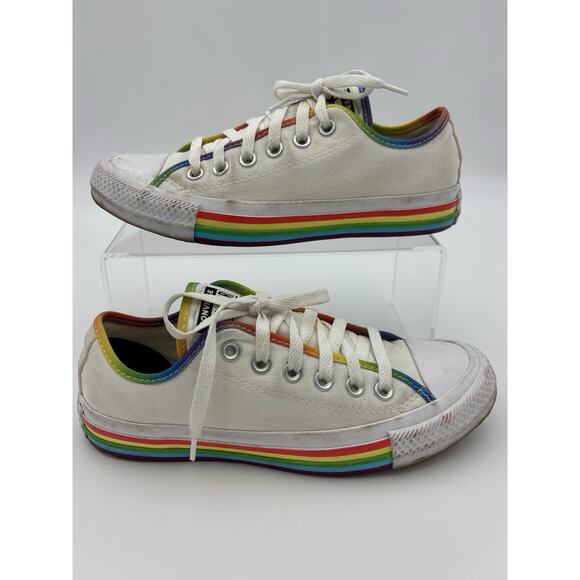 Converse Chuck Taylor All Stars White Rainbow Sole Womens Size 7 - Picture 1 of 16